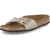 Birkenstock - "Madrid" Badesandale für Damen, Leder PP13628 (39 EU) (Golden)