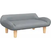 Syfax Kindersofa Hellgrau 70x40x24 cm Stoff