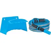 Aquacraft Schlauch 870101, Textilschlauch, flach, Set mit Düse und Halter, L-10 m