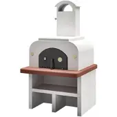 PALAZZETTI Easy Medium mit Unterbau - Holzbackofen Pizzaofen - Innenraum 77x65 cm
