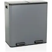 Hjh OFFICE Mülleimer 60 Liter Clean 13 Abfalleimer Mülltrenner rechteckig für Küche, Büro mit Step-On 62.0 x 58.5 x 32.0 cm