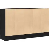 vidaXL Sideboard Schwarz Eichen-Optik 120 x 30,5 x 70 cm Holzwerkstoff