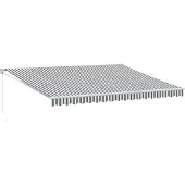 vidaXL Markise Einziehbar Anthrazit und Weiß 4,5x3 m Stoff & Aluminium