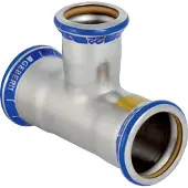 Geberit GE Mapress Edelstahl Gas T-Stk., red. Abgang, 76,1 x 35 x 76,1 mm, 1 Stk.
