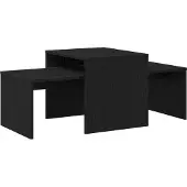 vidaXL Satztische Schwarz Eichen-Optik 100 x 48 x 40 cm Holzwerkstoff