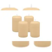 Kopschitz Kerzen 4er Set Stumpenkerzen/Adventskranzkerzen Pinie √ò 50 x 80 mm