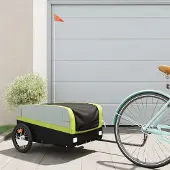 Prolenta Maison Exclusive - Fahrradanhänger Schwarz und Grün 45 kg Eisen