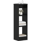 vidaXL Seitenschrank Schwarz 40 x 40 x 100 cm Holzwerkstoff