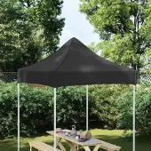 Prolenta Maison Exclusive - Partyzelt-Dach 2x2 m Schwarz 270 g/m²