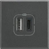 Legrand HS4287C2 AX USB-A+C Lademodul 2-M Anthr