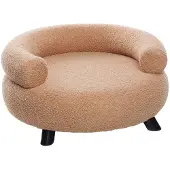 Flamingo Hundesofa Dudo rund beige, Maße: 62 x 62 x 28 cm