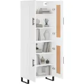 vidaXL Highboard Weiß 69,5x34x180 cm Holzwerkstoff