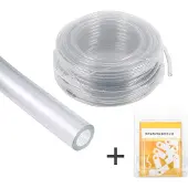 Reimo 10 Meter Wasserschlauch 8x2 mm klar Wasserinstallation + 10 Befestigungsschellen