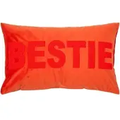 PAD Dekokissen "LETTERS", orange, schriftzug, B:50cm L:30cm, Obermaterial: 100% Polyester, Dekokissen_Sitzkissen_Kissenhüllen, Dekokissen, farbige Keder, mit Schriftzug, verschiedene Größen