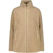 CMP Woman Long Jacket Bonded Teddy with inner Polar Fleece 46 braun - Farbe cookie