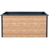 Westmann Metall Hochbeet Primus-Multi L Inkl. Schneckenschutz Holzoptik/Anthrazit 150x75x77 cm