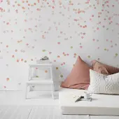Art For the Home Vliestapete "Fototapete Konfetti Rosa & Gold" glatt