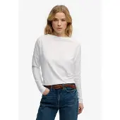 Superdry für Damen. W6012266A Studios T-shirt weiß (XL), Lässig, Baumwolle, Langarm