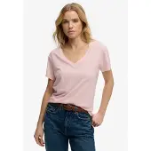 Superdry T-Shirt "STUDIOS SLUB EMB VEE TEE" Baumwollmischung, relaxed fit