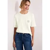 Street One Kurzarmshirt Sommershirt mit Rundhals und Deko-Detail