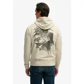 Superdry Kapuzensweatshirt "TOKYO NARRATIVE LOOSE HOOD", mit coolem Tattoo-Print