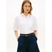 Tommy Hilfiger Hemd WW0WW48925 Weiß Relaxed Fit
