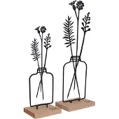 UNUS Aufsteller Blumenvase 2er Set in Schwarz | Gr.: onesize