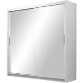 Masseno Schiebetürenschrank NAMI 203/215/61 cm 2-türig mit Spiegel Weiß