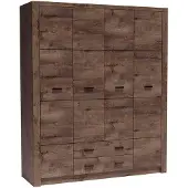 Masseno Drehtürenschrank ZERI 178/214/58 cm 4-türig Braun