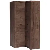 Masseno Drehtürenschrank ZERI 106/192/58 cm 2-türig Braun