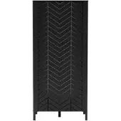 Masseno Drehtürenschrank ALICANTE 90/197/54,5 cm 2-türig Schwarz