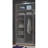 Wimex Inneneinteilung Zubehör für Kleiderschrank Nachbildung Leinen grau