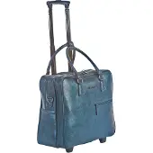 Olivia Lauren Damen rollende Aktentasche Trolley dunkel blau Bowatex, Laptoptrolley Tasche