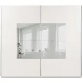 Masseno Schiebetürenschrank DIANA 250/215/65 cm 2-türig mit Spiegel Kaschmir