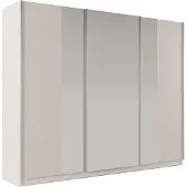 Masseno Schiebetürenschrank SAMIRA 250/210/65 cm 3-türig mit Spiegel Beige