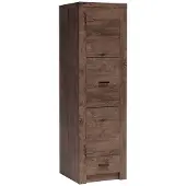 Masseno Drehtürenschrank ZERI 56/192/58 cm 1-türig Braun