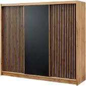 Masseno Schiebetürenschrank DRAVEN 250/215/60,5 cm 3-türig Eiche Wotan