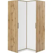 Masseno Drehtürenschrank SION 108,5/200/57,5 cm 2-türig Eiche Wotan