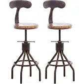 CLP 2er Set Barhocker Hanam bronze