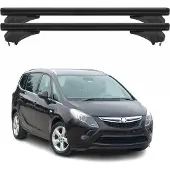Menabo Dachträger für Opel Zafira C Tourer 2011-2019 Aluminium Schwarz 2 tlg