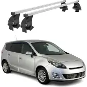 Menabo Dachträger für Renault Scenic mk3 2009-2013 Pre-FL 50kg Stahl Silber 2x