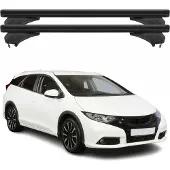 Menabo Dachträger für Honda Civic IX Tourer 2013-2015 Aluminium Schwarz 2 tlg