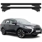 Menabo Dachträger für Mitsubishi Outlander Phev 2014-2025 Aluminium Schwarz 2tlg