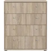 Forte Kommode "Tempra, Kommode, 4 Schubkästen, Höhe 85,5 cm", braun (eiche sonoma), B:73,7cm H:85,5cm T:34,8cm, Sideboards, Kommode, Breite 73,7 cm