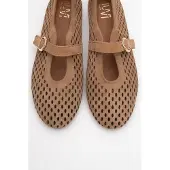 Forever & Always Arian Leder Ballerina Damen