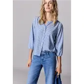 Street One Studio Langarmbluse in original blue | Gr.: 42