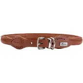 Hunter Halsband Round & Soft Canadian Up für Hunde Cognac S