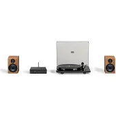 Pro-Ject Stereo Set E Phono - schwarz / Nussbaum