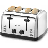 Hendi Toaster Sandwichmaker für 4 Toasts, 3 Funktionen, 7 Heizstufen, 1500 W