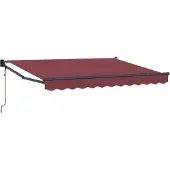 vidaXL Ausziehbare Markise Bordeauxrot 3 x 2 m Polyester und Metall